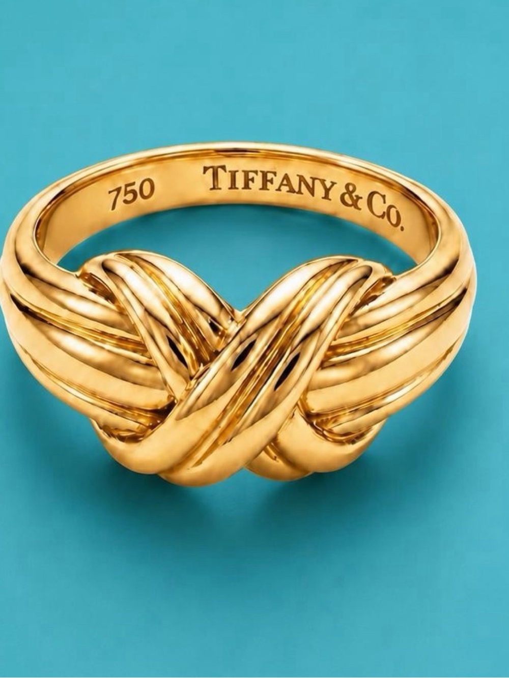 Classic Tiffany & Co  Signature 18k Gold “X” Ring, - Picture 14 of 14